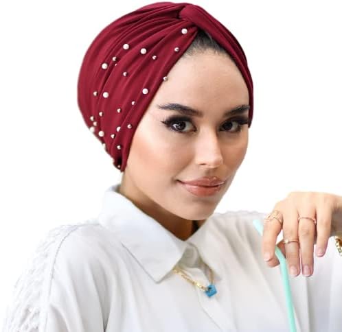 Biserni turban-turbani za žene-hidžab za žene / oblozi za kosu - oblozi za glavu za žene / donji dio hidžaba-kape-Instant