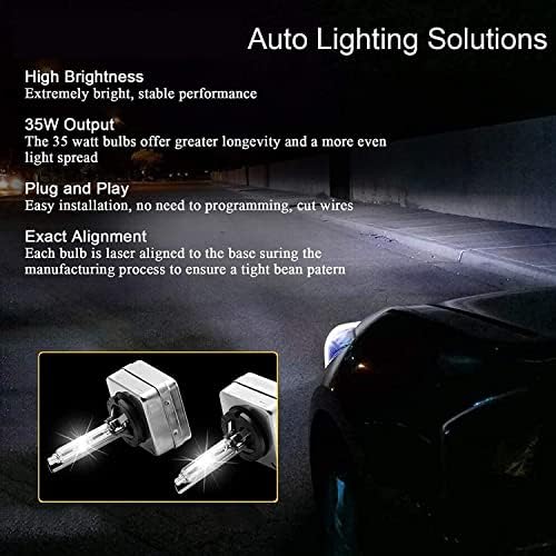 OBNDVU Fit za Dodge Durango 2014-2020 LED svjetla žarulje, D3S HID žarulje prednjih svjetala visoke i niske dvostruke grede+H11