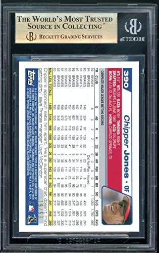 Chipper Jones Card 2004 Topps Black 390 BGS 9.5