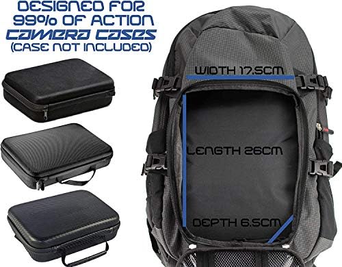 NavITech Action Camera ruksak i kombinirani kombo-komplet za 8-in-1 s integriranim remenom za prsa-kompatibilan s akcijskom