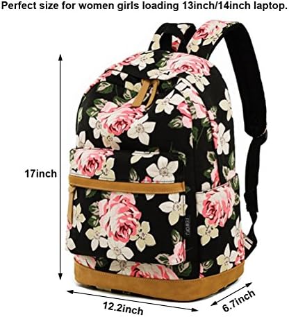 Girl College School Backpack, Women Vintage Work/Business/Travel Ruksack 14inch Laptop torba