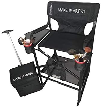 Toskana Pro prijenosna stolica za šminku s velikim onom od velikih tata s kolica za skladištenje - savršena za šminku, salon,