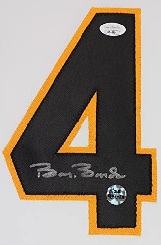 Barry Bonds Autografirani bijeli Pittsburgh Pirates Jersey - lijepo matiran i uokviren - ručno potpisan od obveznica i certificirani
