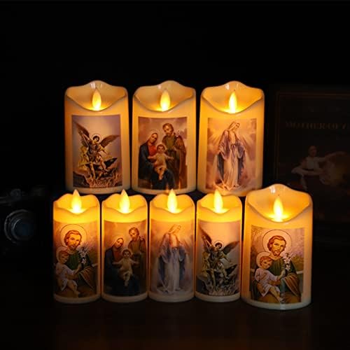Doitool crkva vođena svjetla svijeća Kršćanska crkvena svijeća Seta: LED svjetla: Isus Electric Tea Light svijeća Lažna svijeća