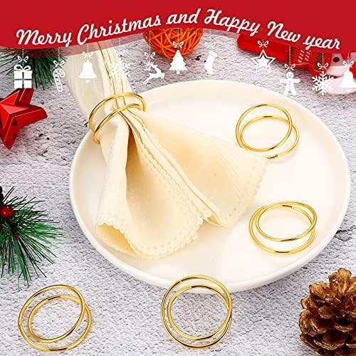 24 PCS Metalna spiralna salveta prstenova serviette salvete držače za salvete za salvete za vjenčanja za vjenčanja Dan zahvalnosti