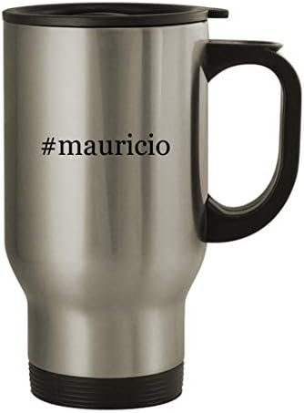 Knick Knack Pokloni Mauricio - 14oz hashtag kave od nehrđajućeg čelika, srebro