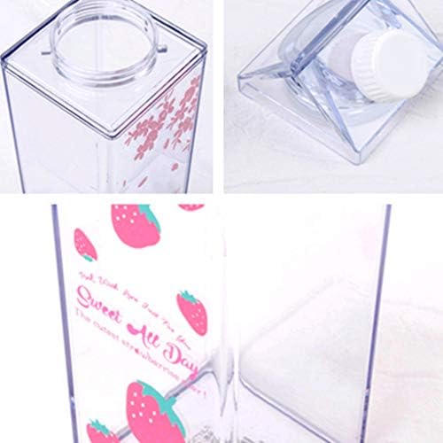 Yzooiyl prijenosna boca za vodu Skladištenje mlijeka Sakura-tiskanje jagode za ispis jagoda za piće Clear Clear School Sports