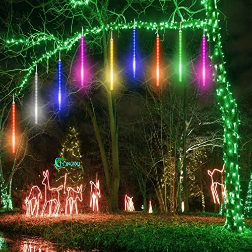Topzxl vodootporna kaskadna meteorska kišna svjetla za tuširanje 50 cm 10 tube za prazničnu zabavu vjenčanje božićno drvce