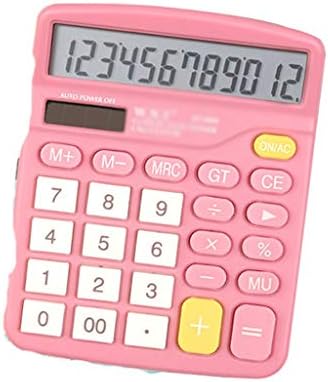 MJWDP 12 -znamenkasti stol kalkulator Veliki gumbi financijsko poslovno računovodstveni alat Rose Crvena boja za uredsku