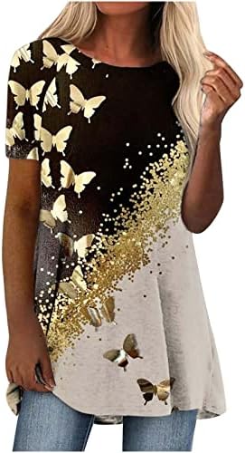 Bluza djevojke jeseno ljeto 2023 Moda odjeća Redovita fit fit kratki rukavi vrat pamuk pamuk grafički gornji dio za djevojčice