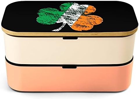 Irski Shamrock Bento kutija za ručak nepropusna bento kutija spremnika za hranu s 2 odjeljka za izletnički rad izletnice