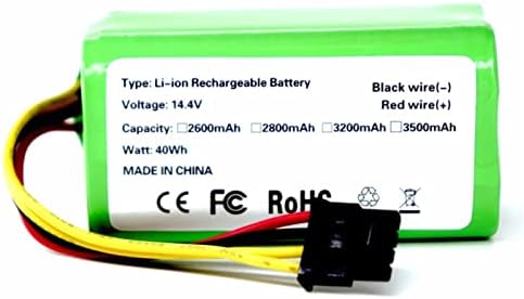 Oxexe 14.4v Li-ion baterija, 2600mAh/2800mAh/3200Mah/3500Mah Zamjenska baterija, kompatibilna s Cecotec Conga 1290 1390 1490