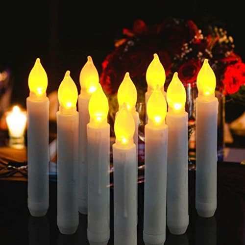 Xuemuo 24 PCS baterija upravljana plamenim LED konusnim svijećama svjetlo za vjenčane rođendanske crkve zabave ukrasi