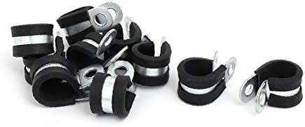 X-DREE 14 mm dia guma obložen R u obliku kabela za zglobove cijevi u obliku kabela od 10 pcs (14 mm dia recubierto de caucho