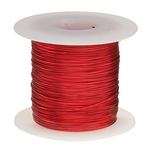 Magnetska žica, teška emajlirana bakrena žica, 21 inča, 1,0 lb, duljina 395 inča, promjer 0,0310 inča, crvena