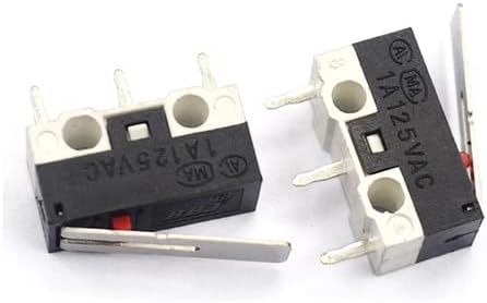 Mikro-granični prekidač trenutni prekidač s gumbom 1-inčni 125VAC prekidač miša 3-pinski Duga ručka poluga valjka 12 * 6