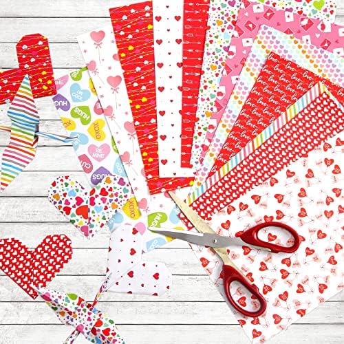 Valentine uzorak papir set dvostrani ukrasni papir za valentinovo za izradu karata za bilježnice dekor a5 veličina 60 list
