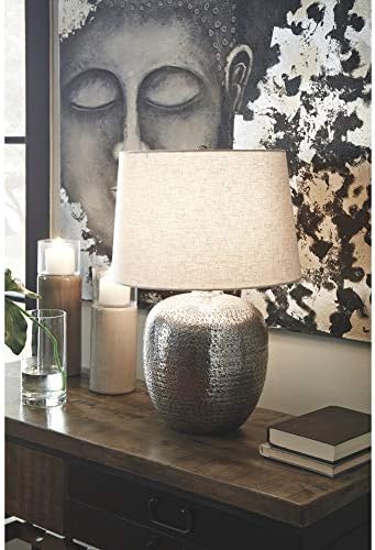 Dizajn potpisa Ashley Magalie Contemporary 23,13 čekića aluminijska jednostruka stolna svjetiljka, antičko srebro