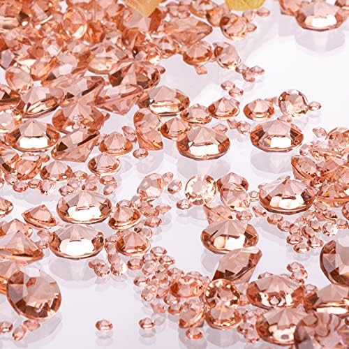 Dijamanti za zabavu i vjenčanja luksuznog ružičastih zlata: pjenušava akrilna rinestone stol konfeti Raspršivanje dragulja,