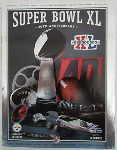 2006 Super Bowl XL NFL PROGRAMI IGRA PROGRAČA STADIJI HOLO Steelers vs. Seahawks 158023 - NFL programi