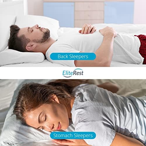 Elitni odmor vitki spavač - srednje čvrsto ultra tanko memorijsko pjenasti jastuk, vrhunski pamučni poklopac, izvrstan za
