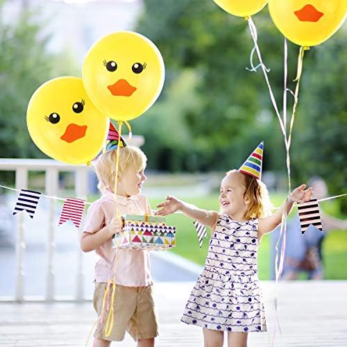 60 komada žuti patka lateks baloni crtić patka tiskani baloni Slatka patka lice lateks baloni za vjenčanje za rođendansku