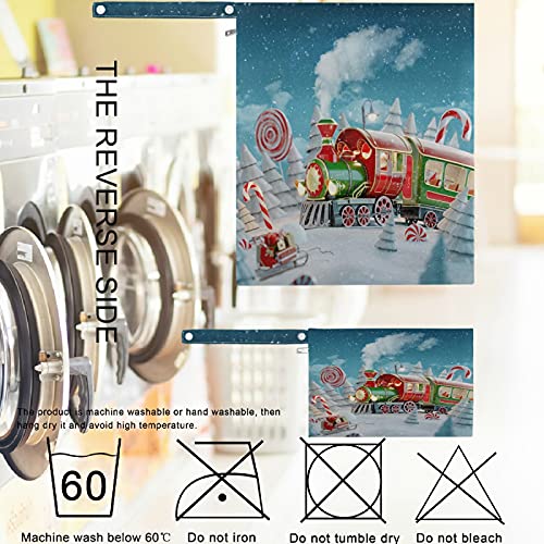 Božićni vlak Visesunny Djed Mraza 2 pcs mokra vrećica s džepovima s patentnim zatvaračem za pranje višekratne uporabe za