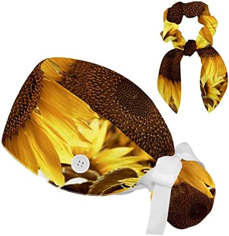 Suncokret Helianthus cvjetovi cvjetovi cvjetovi kirurški poklopac s gumbima/pramčanom kosom škakljiv za dugu kosu