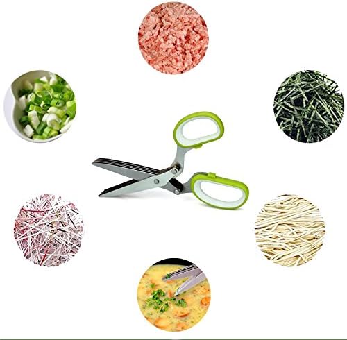 Kuhinjske škare Gmaso 5 Blade Herb Scissor nehrđajući čelik-multipurze Kuhinja