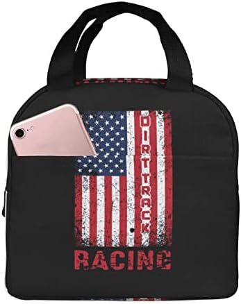SWPWAB američka zastava prljavština trkača utrke za višekratnu upotrebu prijenosne folije zadebljana izolirana bento torba
