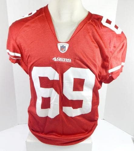 2011. San Francisco 49ers Tony Wragge 69 Igra izdana Red Jersey 48 18 - Nepotpisana NFL igra korištena dresova