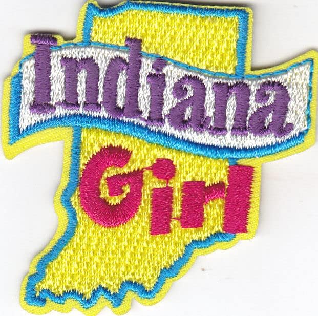 Indiana Girl Iron on Patch State oblik