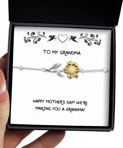 Sjajni pokloni bake, sretan majčin dan! Napravimo te baku!, Baka narukvica suncokreta od unuka