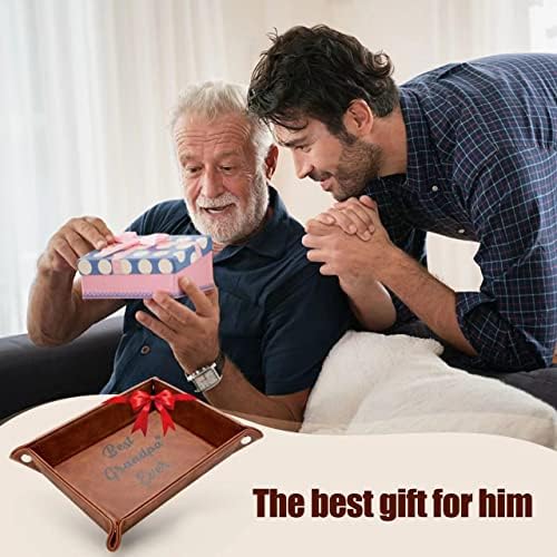 Djed pokloni, božićni pokloni za djeda od unučadi unuka djece, rođendanski pokloni za djeda, kožna ladica za letenje i privjesak