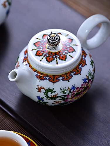 Set čaja, Tianfu peć, Lotus Pot Group, porculanski čajnik, set čaja, 1 lonac, 1 čaj, 6 šalica 茶 具 天福窑 并 并 蒂莲 瓷器 茶壶 茶壶 茶器