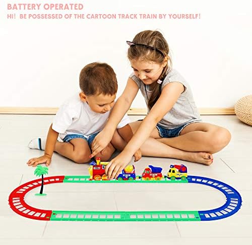 Automobilska igračka, set vlakova za malu djecu, uključuju 8 staza 4 automobila i stablo, igračke za malu djecu, poklon za