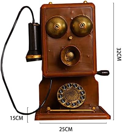 Kreativni retro ukrasni telefon model telefona telefona zid dekor, vintage rotacijski telefonski dekor statue umjetnik antikni