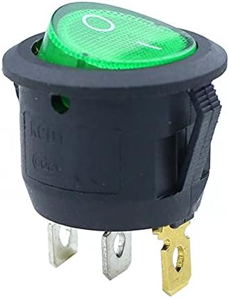 ZLAST KCD1 okrugla crvena, žuta i plava i plava zelena 3PIN SPDT prekidač za napajanje AC 125V/10A 250V/6A SPDT sa svjetlom