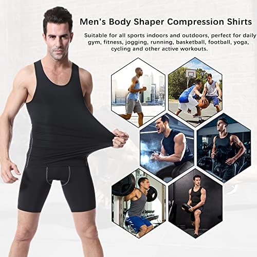 1/3 pakiranja kompresijske majice za muškarce za izgradnju tijela Teretana sportske uske majice za vježbanje
