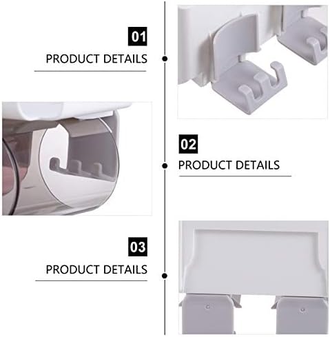 Cabilock 2 Sets toaletni stalak bez noktiju s besplatnim četkicama plastična vješala za njegu bijele kupaonice za kupaonicu