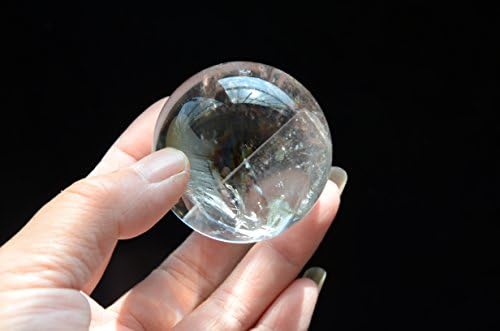 Pravi tibet himalajski visoka visina prirodno čisto kristalni kvarc kugla sfera orb dragulj 1,85 inča s dugama s obje strane