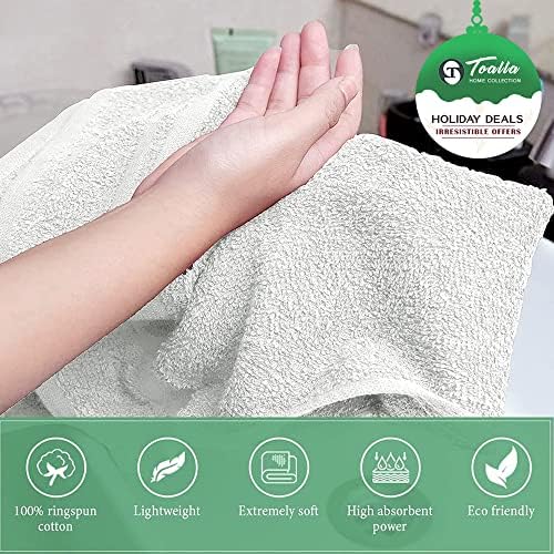 Toalla set pamučnog salona ručnika od 24 | 400 GSM | Mekani ručnik za ručni ručnik | Skupni ručnik za ruke | Pamučni
