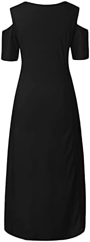 Maksi haljina Plus veličine u Australiji haljina s okruglim vratom s kratkim rukavima s ramena jednobojna haljina za maturalnu