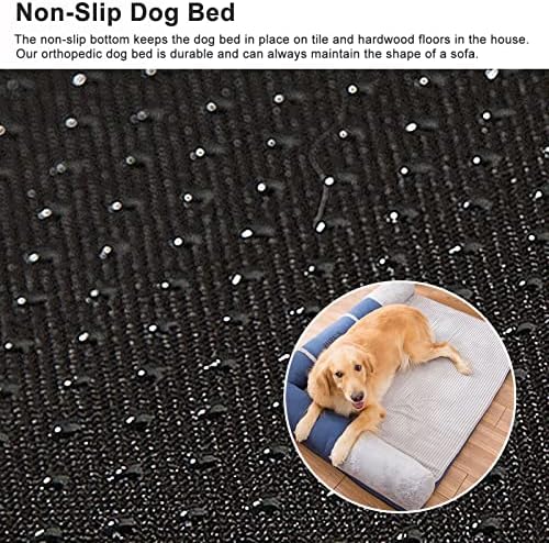 YSML ortopedski krevet za pse za srednje pse, kauč od pjene s pravokutnikom s uklonjivim poklopcem za pranje, prozračno mekano