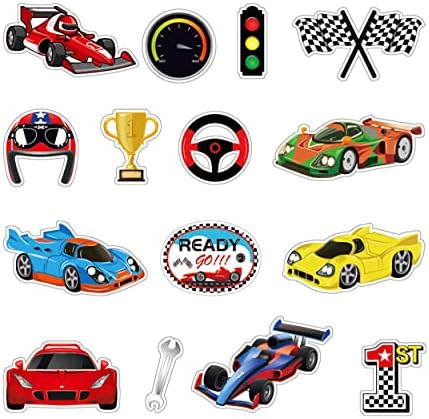 Mikimiqi trkački automobili Opskrba trkaćim automobilima natpisni ukrasi, ukrasi za rođendanske zabave za trkačke automobile
