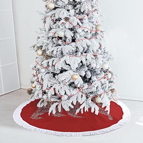 Tata medvjed božićno drvce suknja božićna mat mat mat tassel ukrasi za ukrase praznična zabava 30/36/48 inča