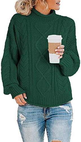 UODSVP Ženski džemperi 2023 ležerna dugih rukava Kršavi kornjača pletenica Zimski jesenski džemper proljetni džemperi