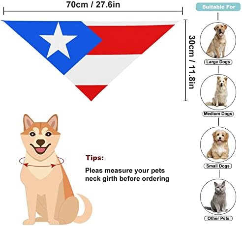 Zastava Portorika bandane za pse trokutasti šal za kućne ljubimce Slatki mekani rupčići naprsnici pribor