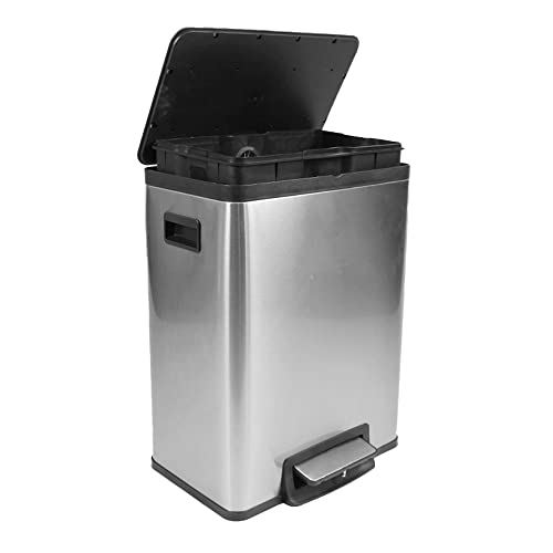 Pravokutna kuhinjska kanta za smeće od nehrđajućeg čelika od 10,5 galona za smeće na stepenicama