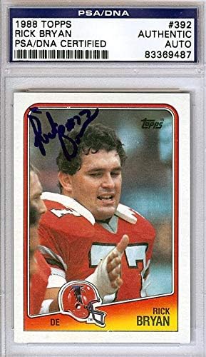 Rick Bryan Autographid 1988 Topps kartica 392 Atlanta Falcons PSA/DNA 83369487 - NFL Autographd nogometne kartice